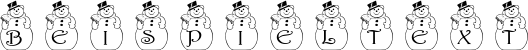 Image preview of font PF Snowman