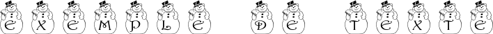 Image preview of font PF Snowman