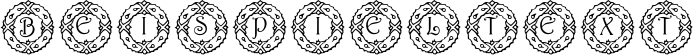 Image preview of font PF Wreath