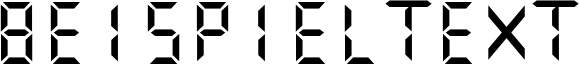 Image preview of font Digital Numbers